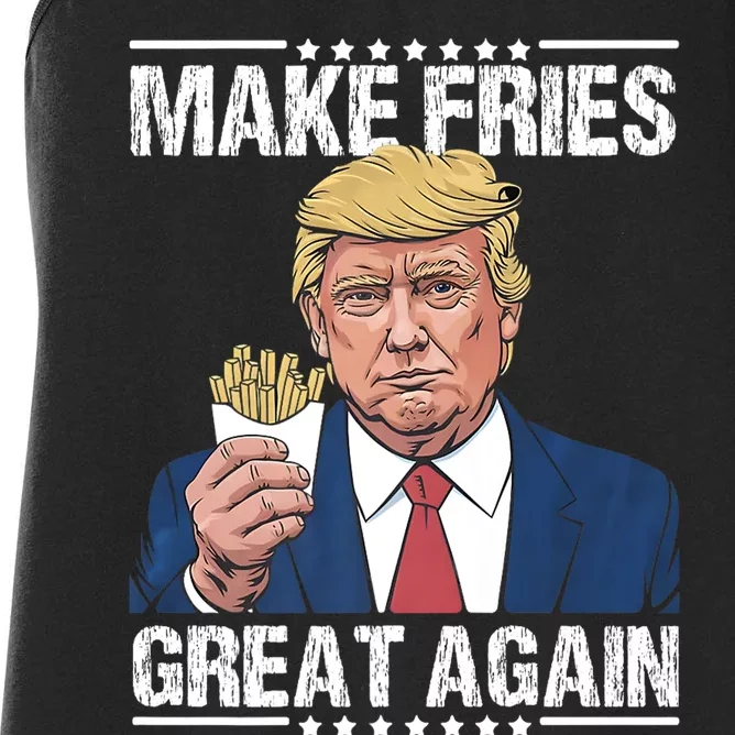 Make Fries Great Again Graphic Women's Racerback Tank