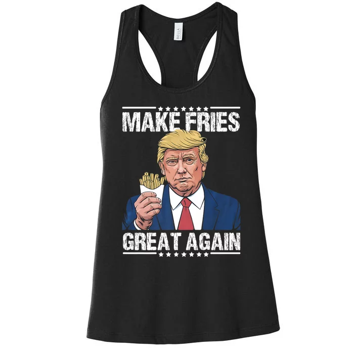 Make Fries Great Again Graphic Women's Racerback Tank