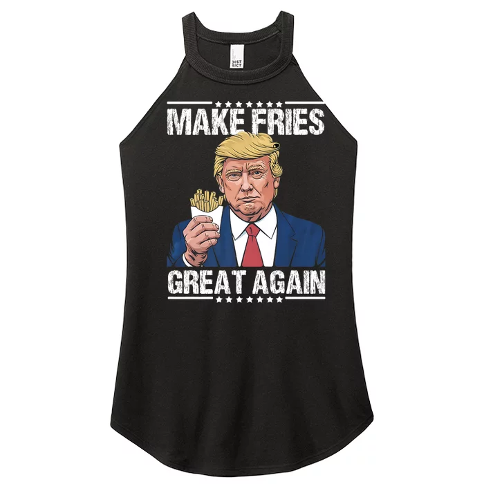 Make Fries Great Again Graphic Women’s Perfect Tri Rocker Tank