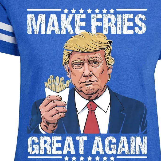 Make Fries Great Again Graphic Enza Ladies Jersey Football T-Shirt