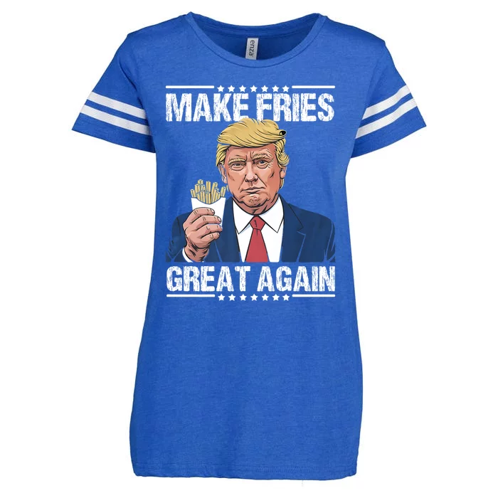 Make Fries Great Again Graphic Enza Ladies Jersey Football T-Shirt