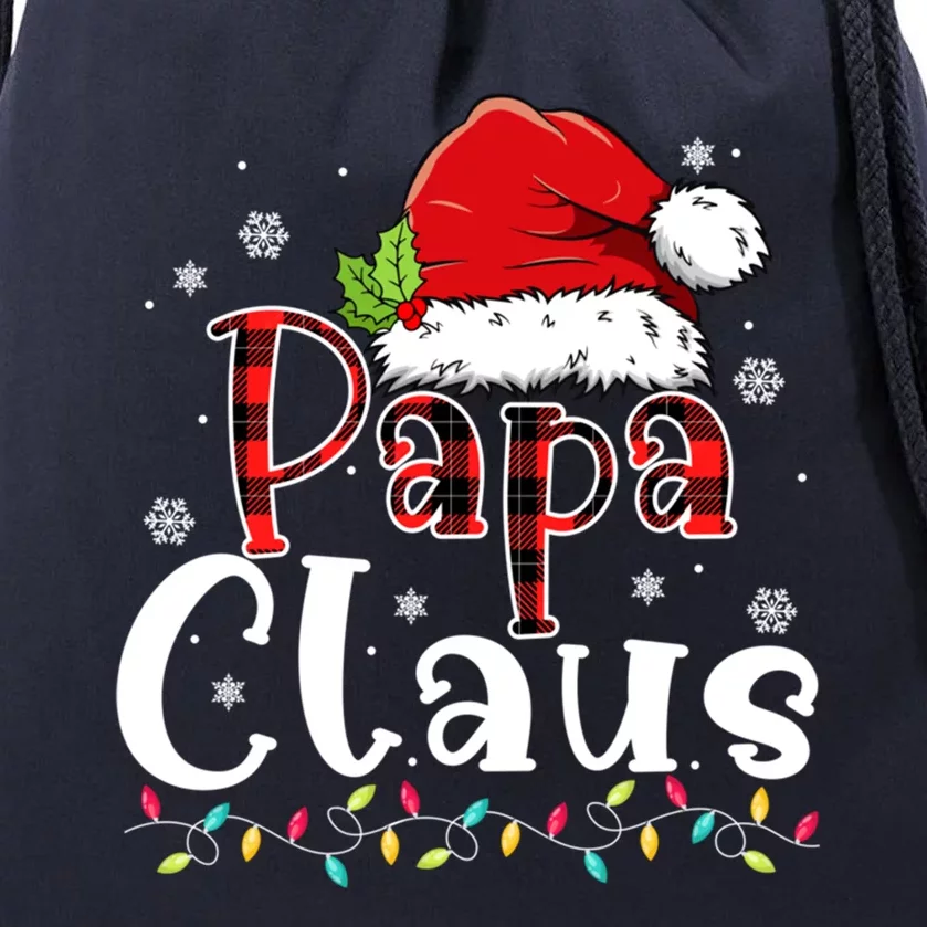 Matching Family Ghristmas Pajama Papa Santa Claus Costume Gift Drawstring Bag