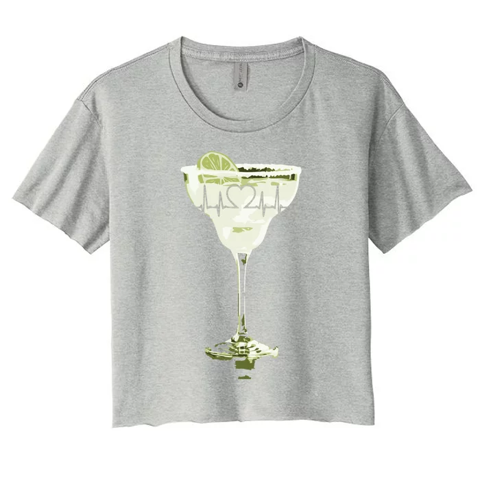 Margaritaville For Giftheartbeat Margarita Tee Gift Women's Crop Top Tee