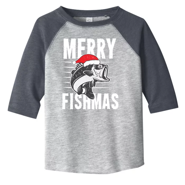 Merry Fishmas Gift Funny Fishing Christmas Cute Gift Toddler Fine Jersey T-Shirt