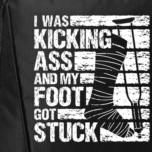 My Foot Got Stuck Broken Leg Cast Bone Injury Recovery City Backpack