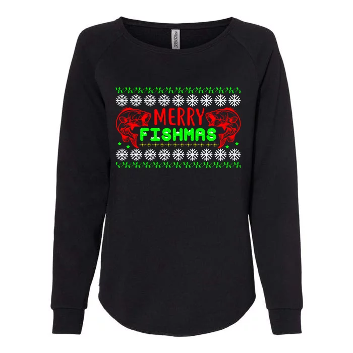 Merry Fishmas Gift Womens California Wash Sweatshirt