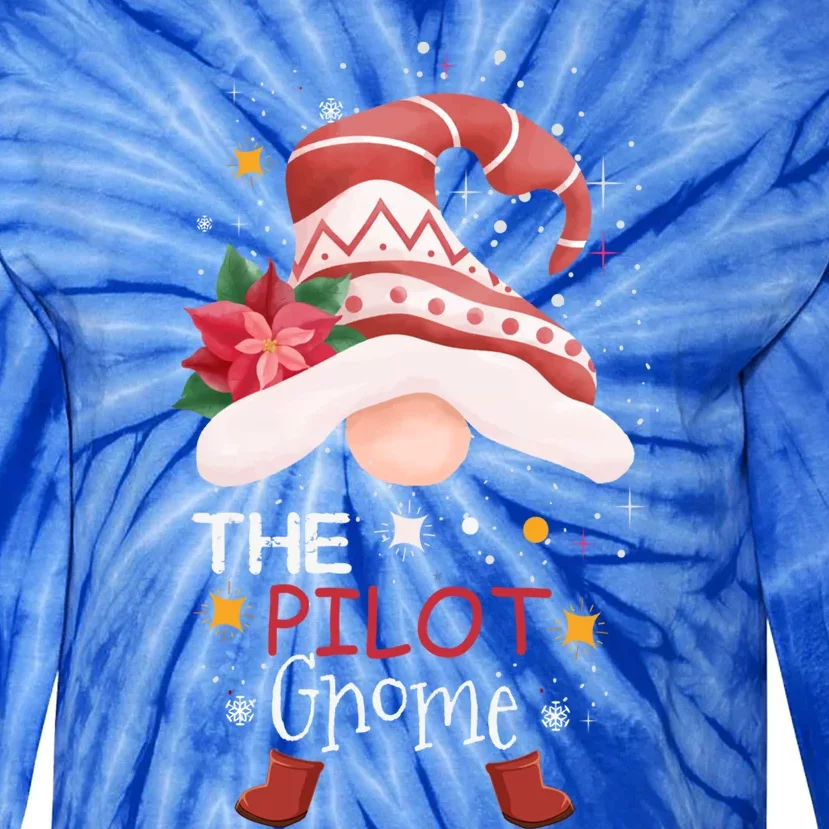 Matching Family Group Christmas The Pilot Gnome Costume Gift Tie-Dye Long Sleeve Shirt