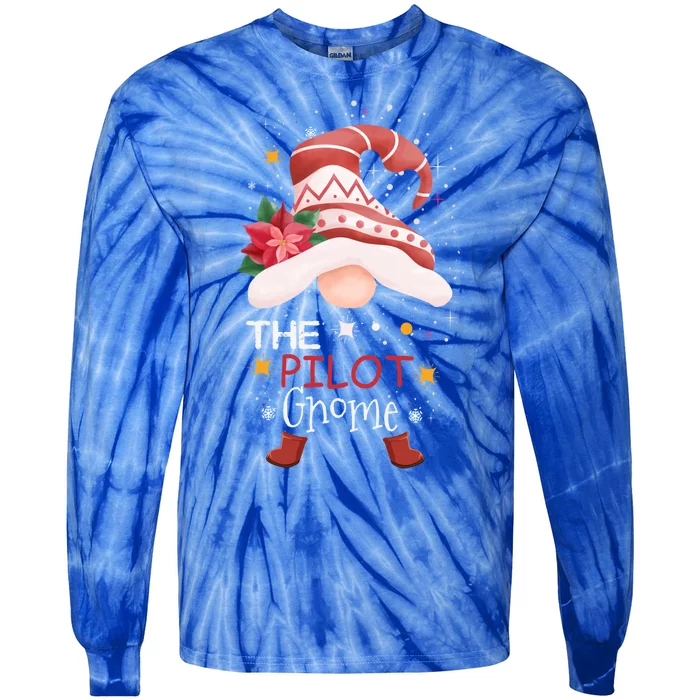 Matching Family Group Christmas The Pilot Gnome Costume Gift Tie-Dye Long Sleeve Shirt