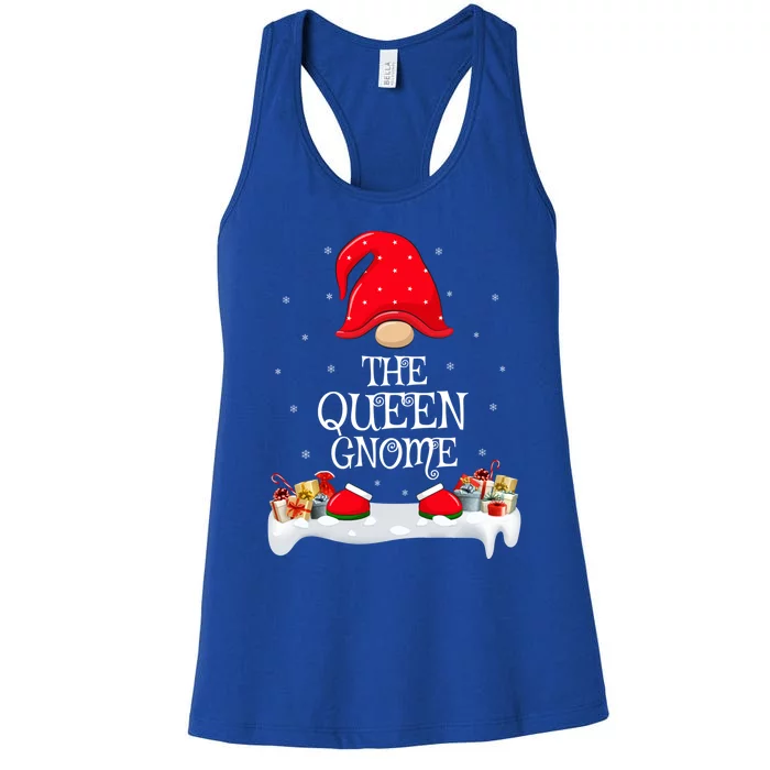 Matching Family Group The Queen Gnome Christmas Gift Women's Racerback Tank