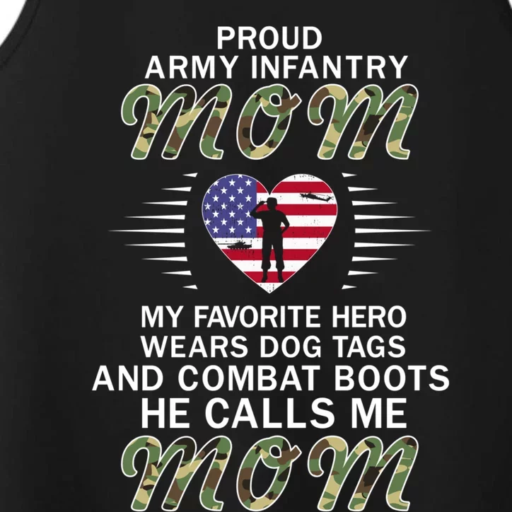 My Favorite Hero Wears Combat Bootsgreat Giftproud Army Infantry Mom Gift Performance Tank