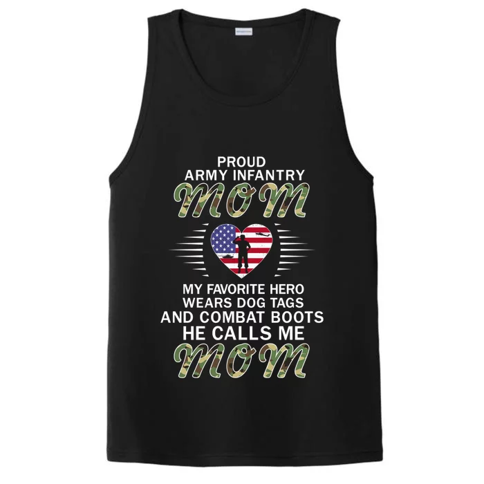 My Favorite Hero Wears Combat Bootsgreat Giftproud Army Infantry Mom Gift Performance Tank