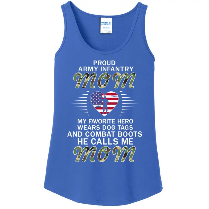 My Favorite Hero Wears Combat Bootsgreat Giftproud Army Infantry Mom Gift Ladies Essential Tank