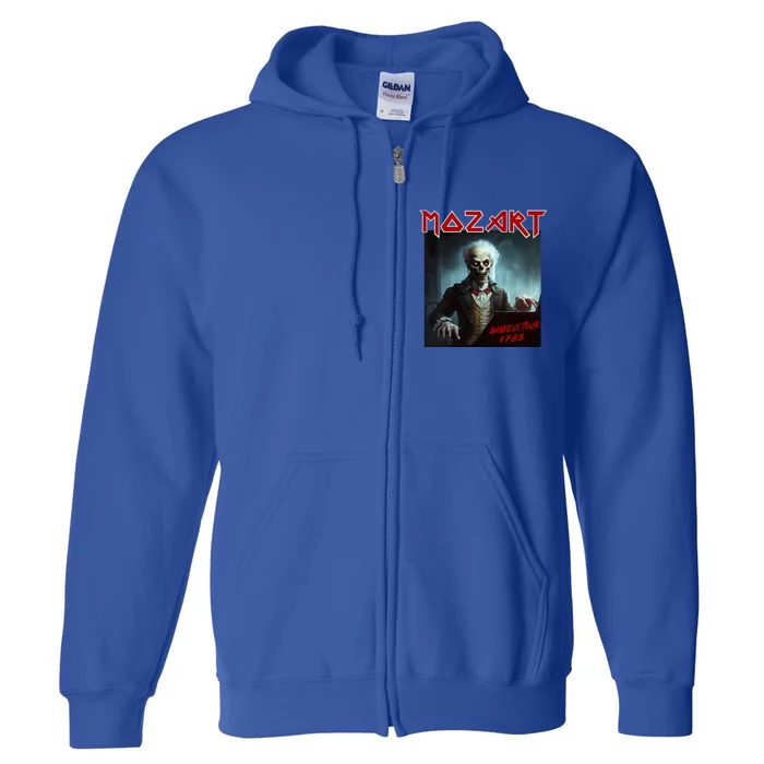 Mozart Funny Heavy Metal S Vintage Sarcastic Music Full Zip Hoodie