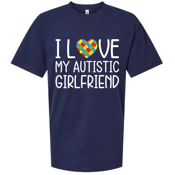 My Friend Has Autism Gift I Love My Autistic Friend Cool Gift Sueded Cloud Jersey T-Shirt