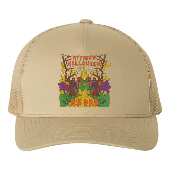 My First Halloween As Dad Yupoong Adult 5-Panel Trucker Hat