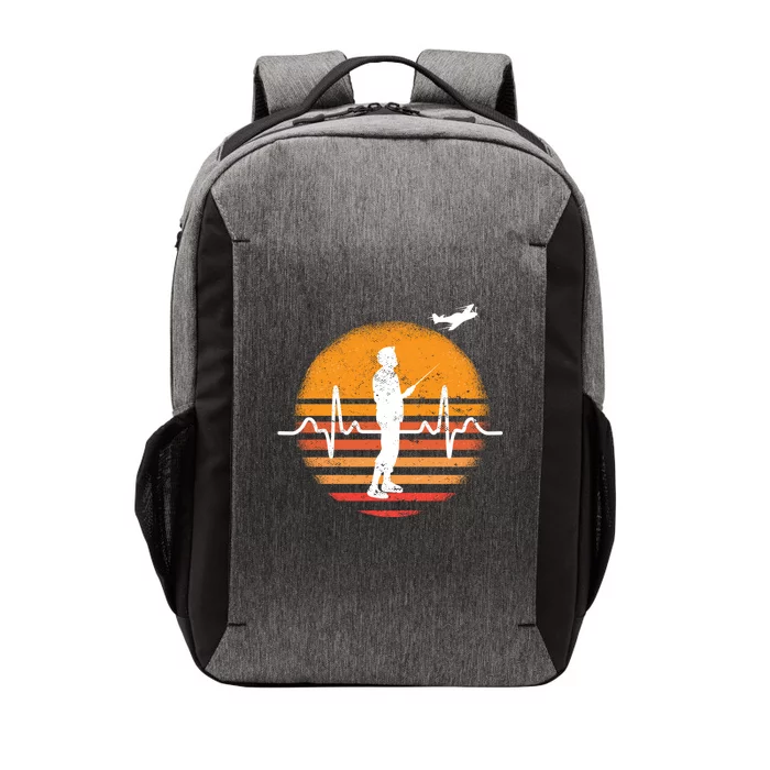 Model Flight Heartbeat Ekg Rc Airplane Aviator Funny Gift Vector Backpack