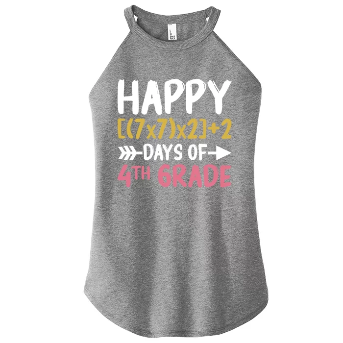 Math Formula Happy 100 Days Of 4th Grade Math Teacher Gift Women’s Perfect Tri Rocker Tank