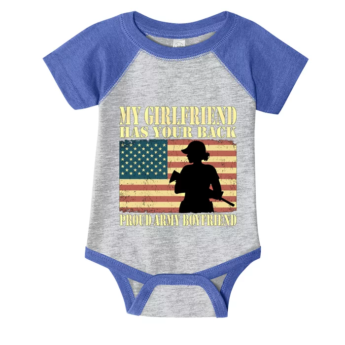 My Friend Has Your Back Proud Army Friend Lover Funny Gift Infant Baby Jersey Bodysuit