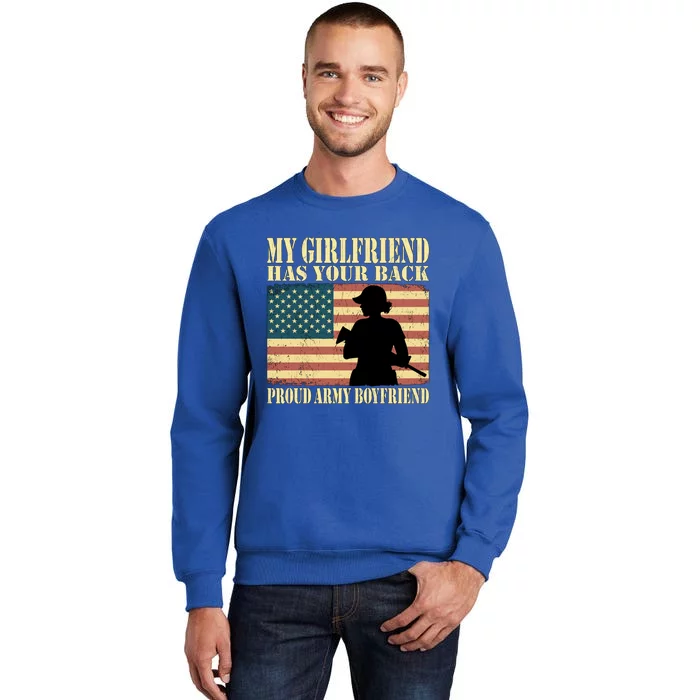 My Friend Has Your Back Proud Army Friend Lover Funny Gift Funny Gift Tall Sweatshirt