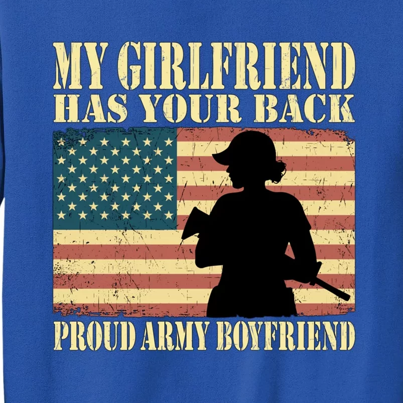 My Friend Has Your Back Proud Army Friend Lover Funny Gift Funny Gift Tall Sweatshirt