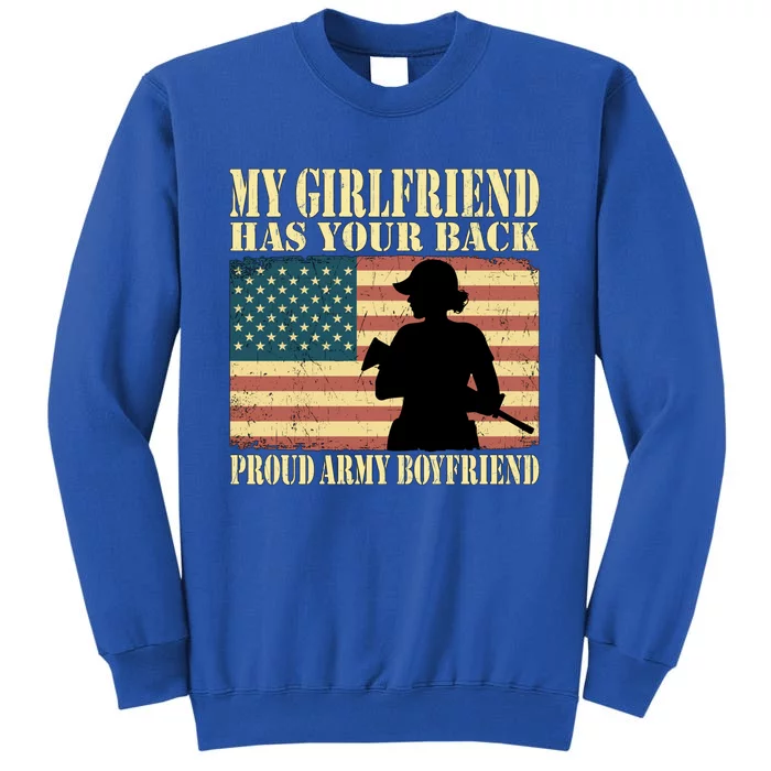 My Friend Has Your Back Proud Army Friend Lover Funny Gift Funny Gift Tall Sweatshirt