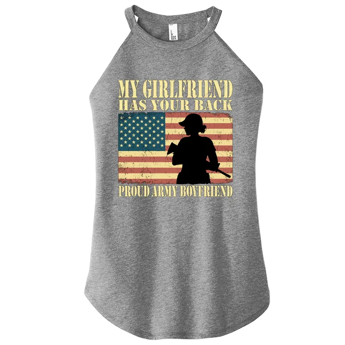 My Friend Has Your Back Proud Army Friend Lover Funny Gift Funny Gift Women’s Perfect Tri Rocker Tank