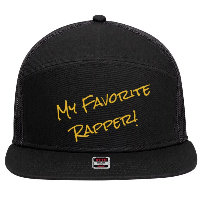 My Favorite Hip Hop 90s Rapper Funny ICE 7 Panel Mesh Trucker Snapback Hat