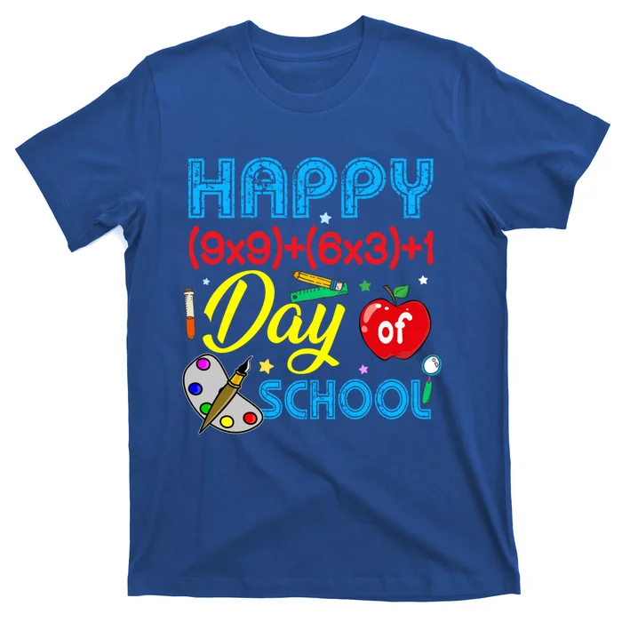 Math Formula Happy 100 Days Of School 100th Day Teacher Great Gift T-Shirt