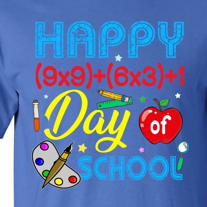 Math Formula Happy 100 Days Of School 100th Day Teacher Great Gift Tall T-Shirt