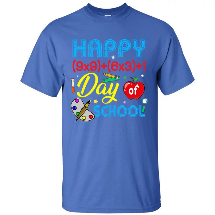 Math Formula Happy 100 Days Of School 100th Day Teacher Great Gift Tall T-Shirt