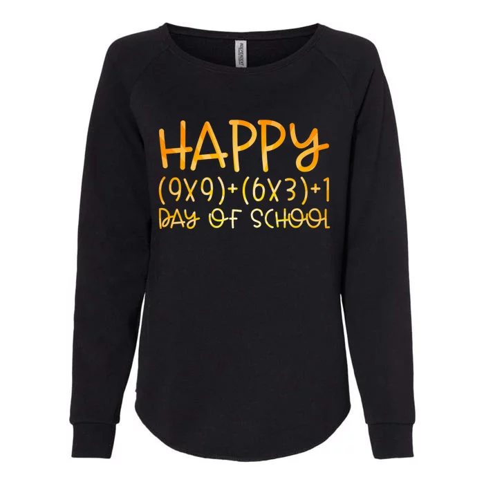 Math Formula Happy 100 Days Of School Math Teachers Gift Womens California Wash Sweatshirt