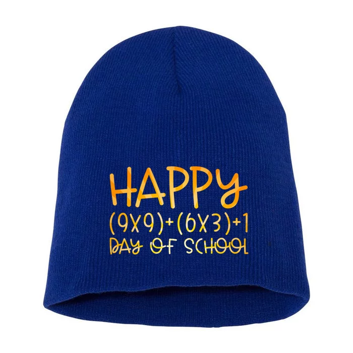 Math Formula Happy 100 Days Of School Math Teachers Gift Short Acrylic Beanie