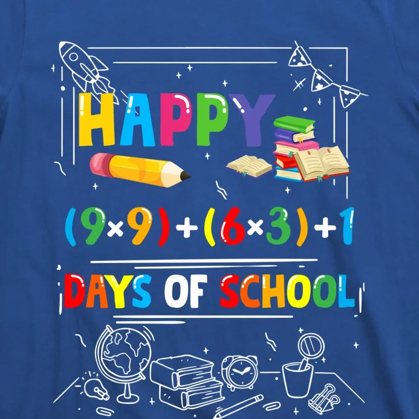 Math Formula Happy 100 Days Of School Virtual Teachers Funny Gift T-Shirt