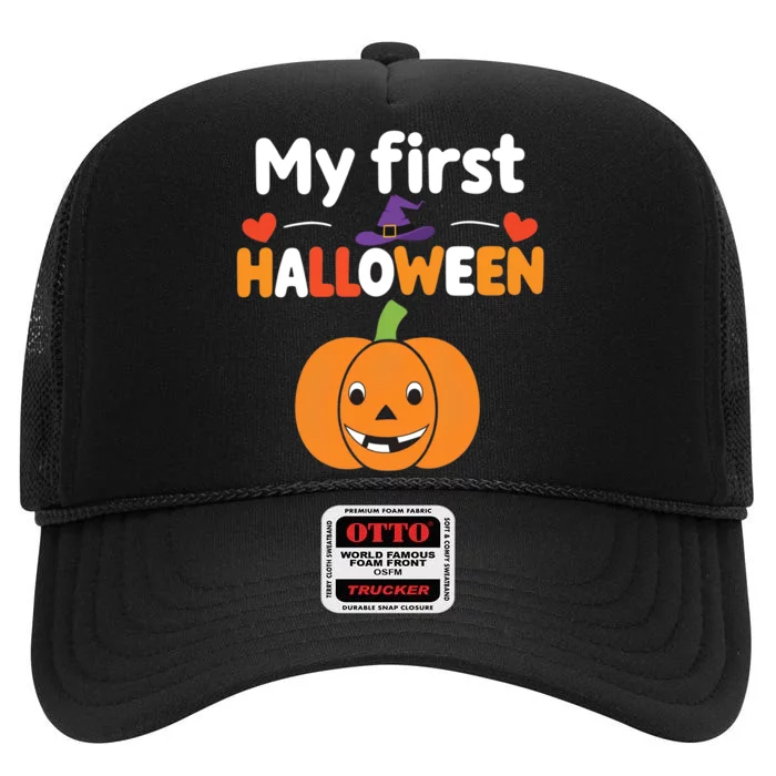 My First Halloween Cute And Festive High Crown Mesh Trucker Hat