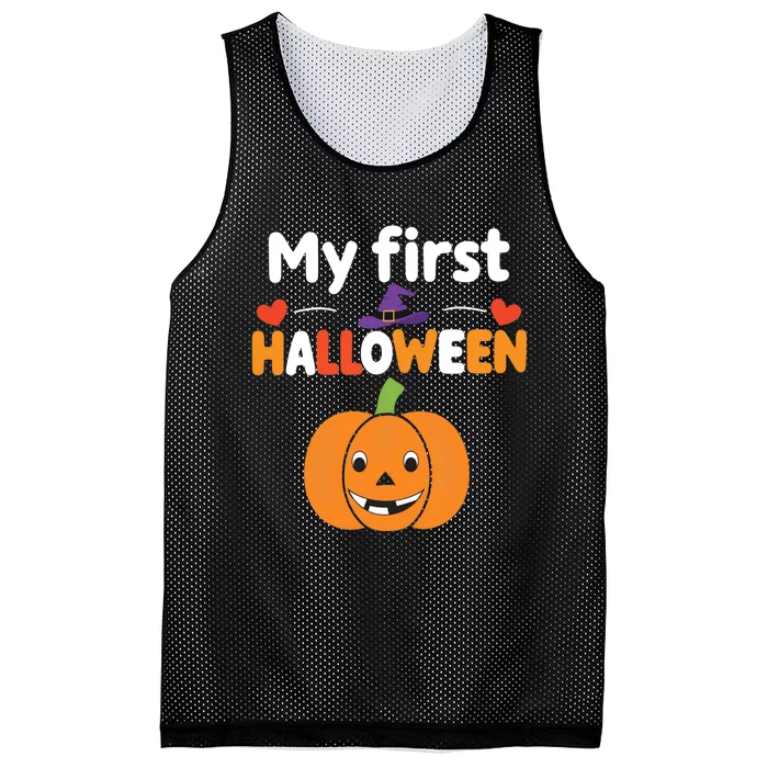 My First Halloween Cute And Festive Mesh Reversible Basketball Jersey Tank