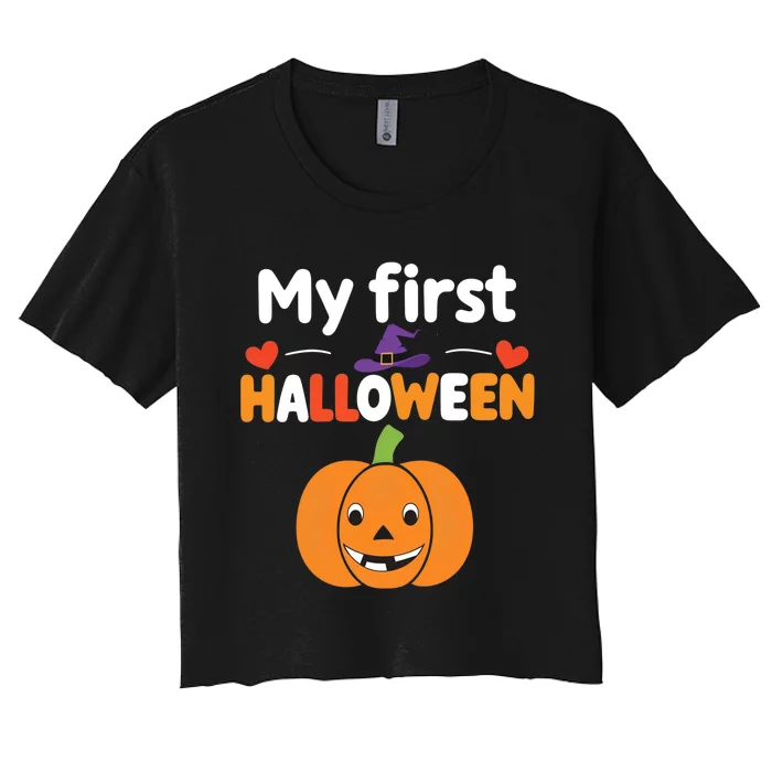 My First Halloween Cute And Festive Women's Crop Top Tee