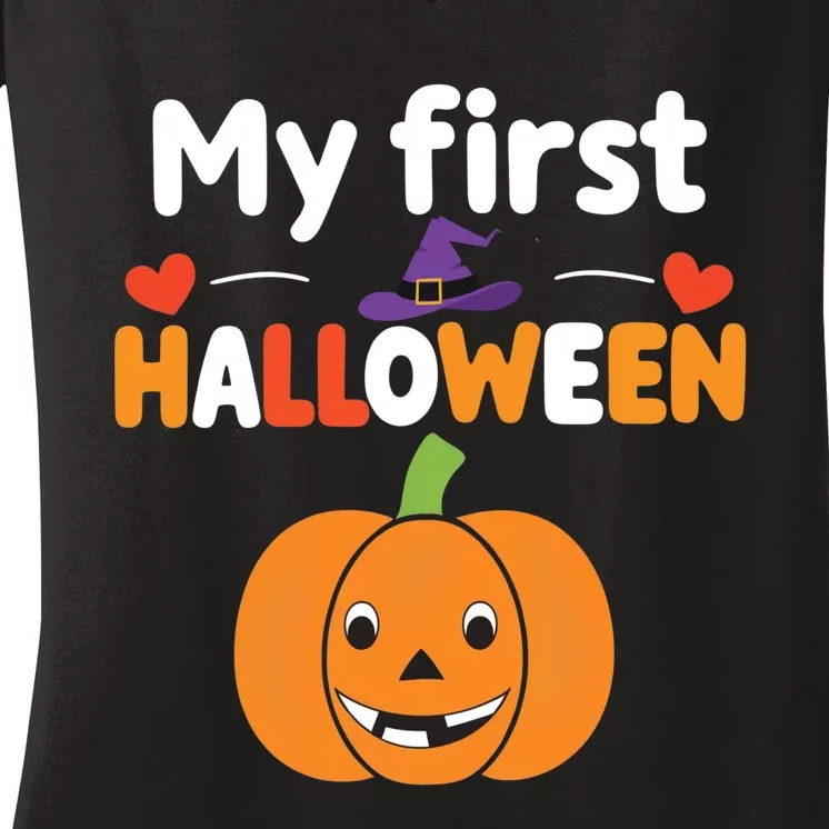 My First Halloween Cute And Festive Women's V-Neck T-Shirt