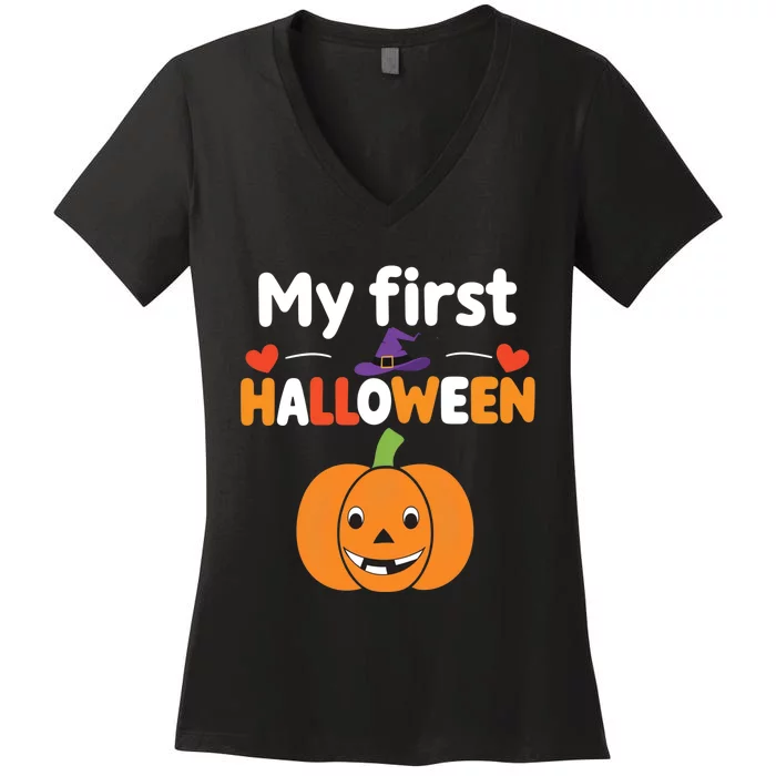 My First Halloween Cute And Festive Women's V-Neck T-Shirt