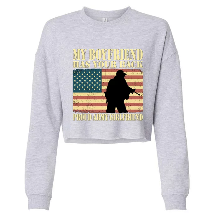 My Friend Has Your Back Military Proud Army Friend Meaningful Gift Cropped Pullover Crew