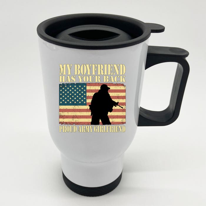 My Friend Has Your Back Military Proud Army Friend Meaningful Gift Front & Back Stainless Steel Travel Mug