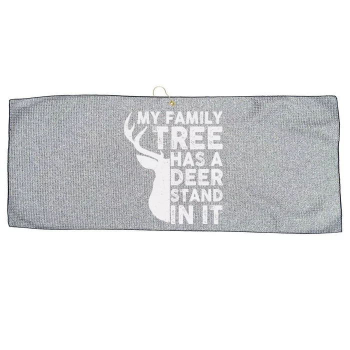 My Family Has A Deer Stand In It Large Microfiber Waffle Golf Towel