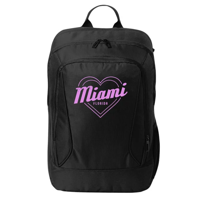 Miami Florida Heart Pride Girls Fl Miami Gift City Backpack