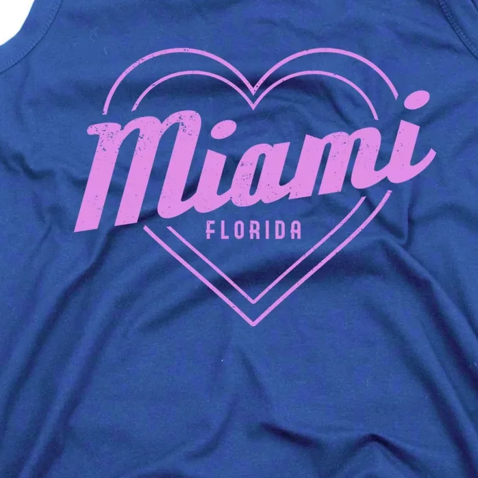 Miami Florida Heart Pride Girls Fl Miami Gift Tank Top