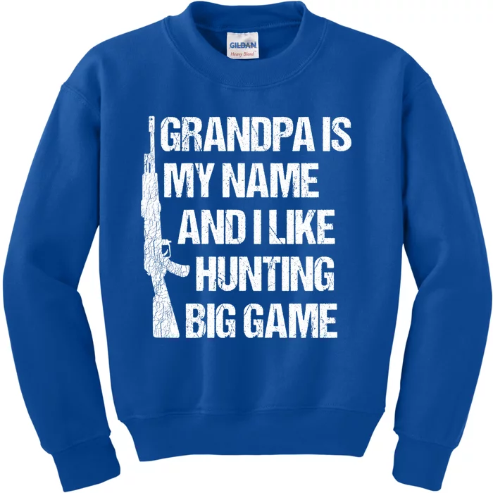 Matching Family Hunter Grandpa Big Game Hunting Gift Kids Sweatshirt