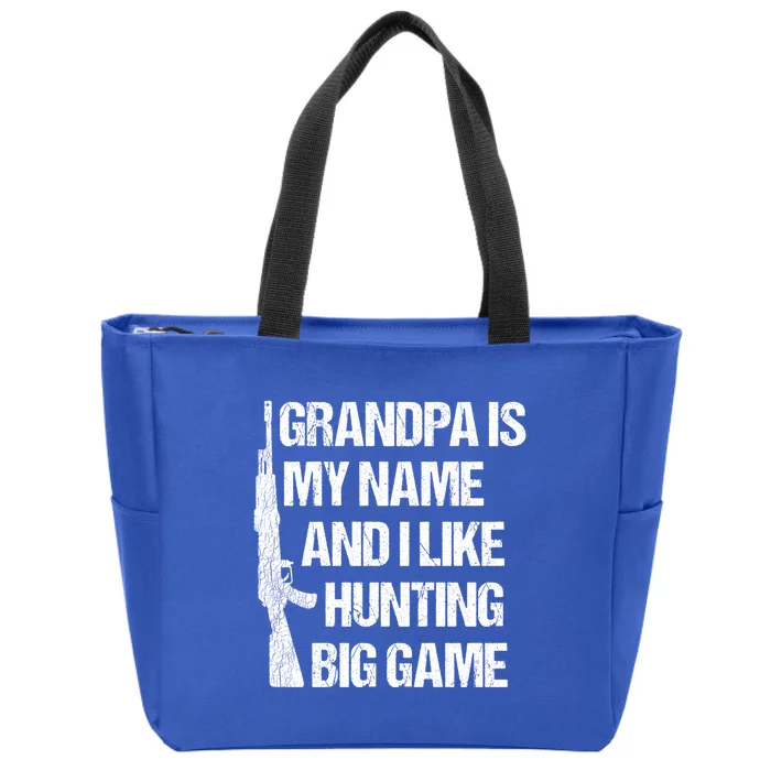 Matching Family Hunter Grandpa Big Game Hunting Gift Zip Tote Bag