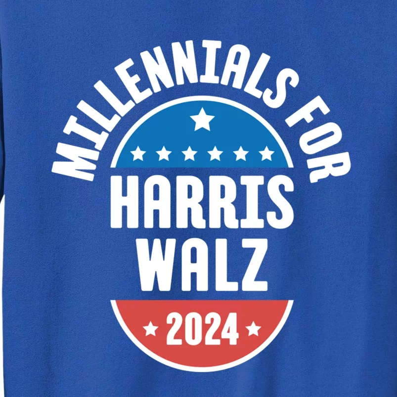 Millennials For Harris Walz 2024 Cool Gift Tall Sweatshirt