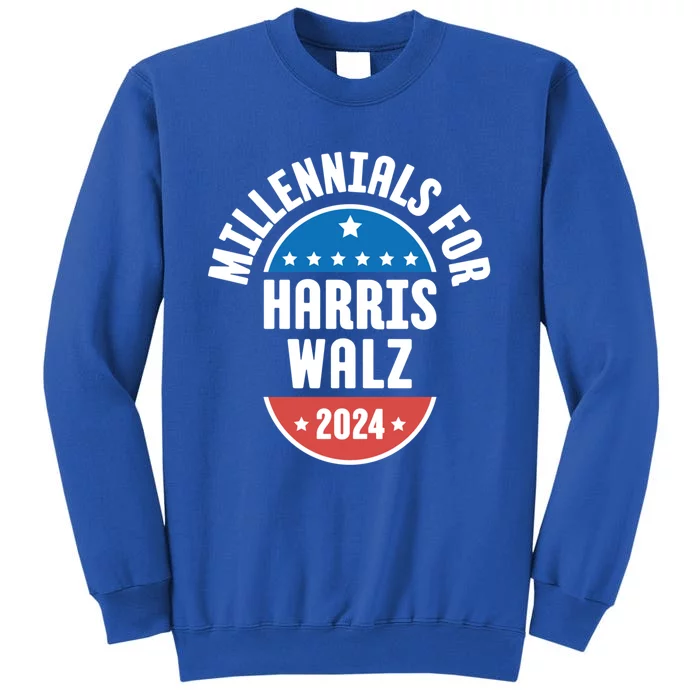 Millennials For Harris Walz 2024 Cool Gift Tall Sweatshirt