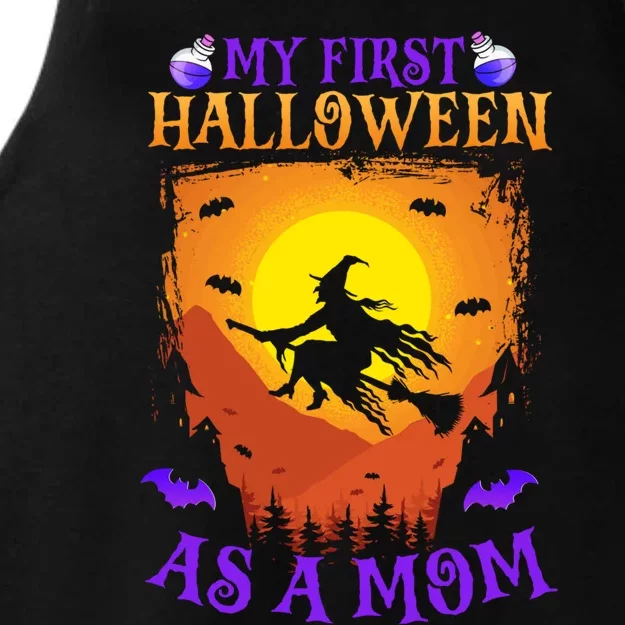 My First Halloween As A Mom New Mother Mom To Be Halloween Gift Ladies Tri-Blend Wicking Tank