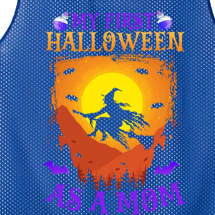 My First Halloween As A Mom New Mother Mom To Be Halloween Gift Mesh Reversible Basketball Jersey Tank