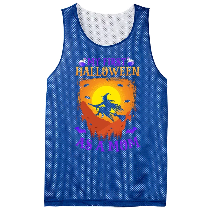 My First Halloween As A Mom New Mother Mom To Be Halloween Gift Mesh Reversible Basketball Jersey Tank